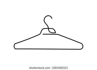 Hangers oneline continuous single editable line art
