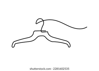 Hangers oneline continuous single editable line art