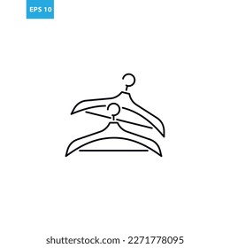 Hangers outline icon Vector illustration