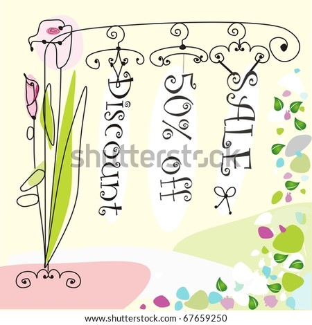 hangers with sale text