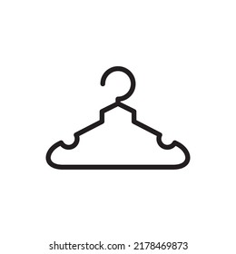 Hangers. Percha de icono del vector aislada en un fondo blanco