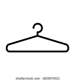 Hangers. Icono vector de la percha aislada. Coloca la ropa para que esté limpia.