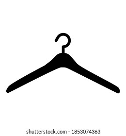 Hangers. Vector icon of isolated hanger. Place clothes to be neat.