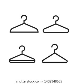 Hangers vector icons. Cloth hanger. Cleaning and Laundry Service Company icon