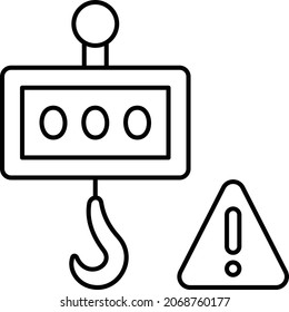 Hangging Newton Meter Scale Concept Vector Icon Design, Weight Measuring Device Error Symbol, Mass Balances Sign, Calibration And Vibration Stock Illustration