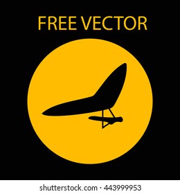 hang-glider free vector style flat