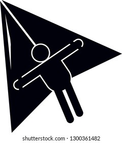 hang-glider vector icon