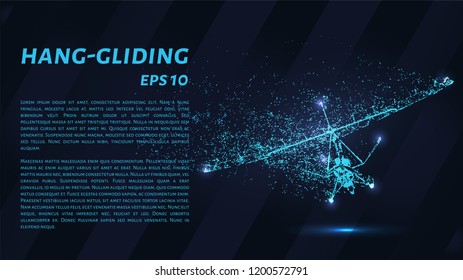 Hang-gliding of the particles.
