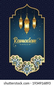 Hanging arabic Lantern for Ramadan Kareem and eid mubarak. pattern,background.vector illustration	