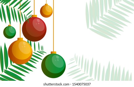 hanging ball with leaves background