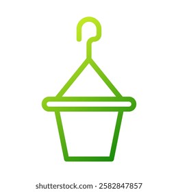 Hanging Basket Icon Green Gradient Style