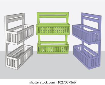 hanging baskets, Vector & Illustration