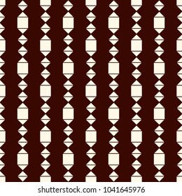 Hanging bead curtain background. Crystal pendant garland. Ethnic and tribal motif. Seamless pattern with lozenges and diamonds. Ornamental abstract wallpaper. Digital paper, textile print. Vector art