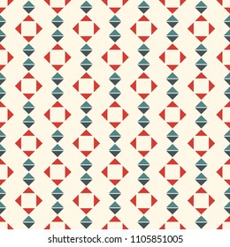 Hanging bead curtain background. Crystal pendant garland. Ethnic and tribal motif. Seamless pattern with lozenges and diamonds. Ornamental abstract wallpaper. Digital paper, textile print. Vector art
