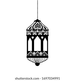 Schwarze Laterne-Design von böhmischen Ornament indian Dekoration Retro Vintage Meditation Henna ethnische arabische Textur und Stammes Thema Vektorillustration Illustration