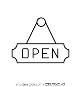 Hanging board Outline Vector Icon that can easily edit or modify

