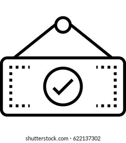 Hanging Board Vector Icon