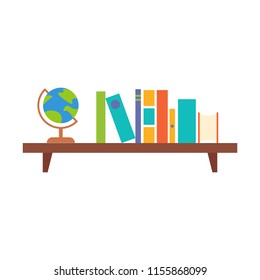 hanging book shelf, flat design