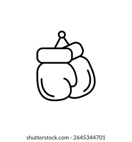 Hanging Boxing Gloves Icon Design for Fitness And Athletic Pursuits