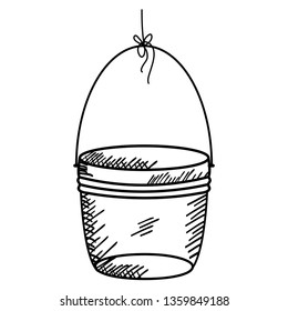 hanging bucket drawing icon