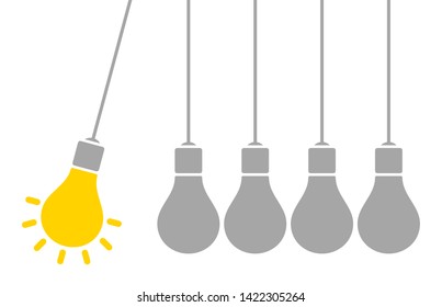 Hanging Bulbs One Pendulum Shining Idea Yellow And Gray