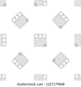 Hanging calendar pattern seamless vector repeat geometric for any web design