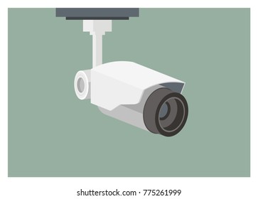 hanging CCTV simple illustration