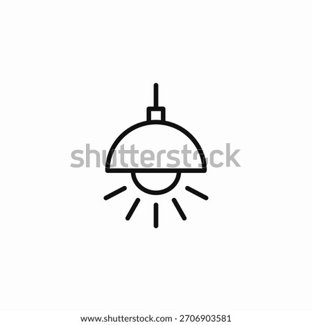 hanging ceiling light icon sign vector