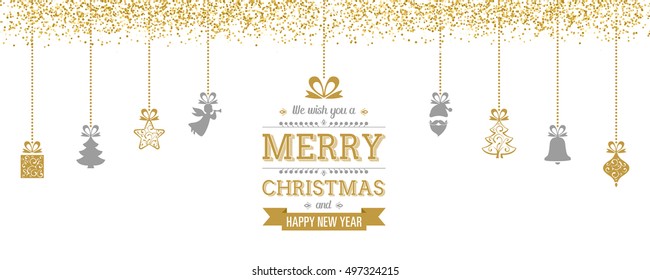 Hanging Christmas Decoration with Christmas Elements and Greetings