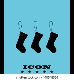 Hanging christmas socks illustration.