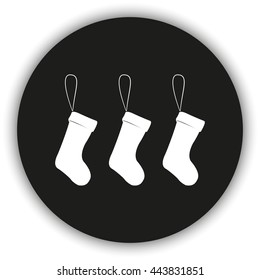 Hanging christmas socks illustration.