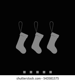 Hanging christmas socks illustration.