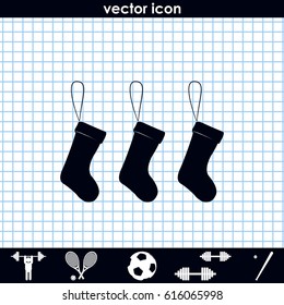 Hanging christmas socks illustration.