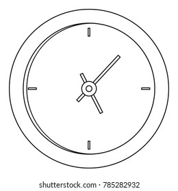 Hanging clock icon. Outline illustration of hanging clock vector icon for web