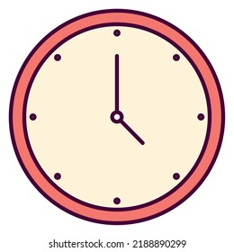 ilustración de reloj colgante sobre blanco