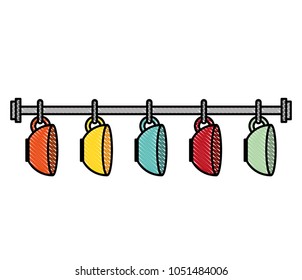 hanging coffee cups decoration