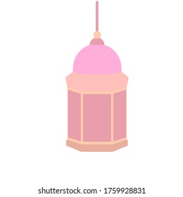 Hanging colorful Arabic lamps or lanterns on white background, concept for Muslim community holy month Ramadan Kareem or Ramazan Kareem.