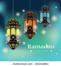 Hanging Colorful Lantern Arabian Lamp For Ramadan Kareem