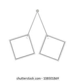 hanging couple of picture frame vector