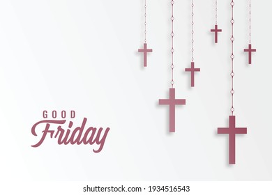 hanging crosses background for good friday