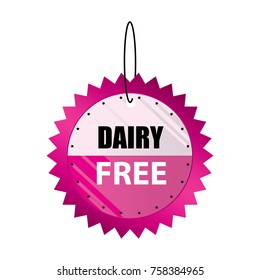 Hanging Dairy free tags,Vector