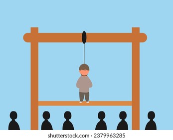 hanging death penalty vector illustration flat design