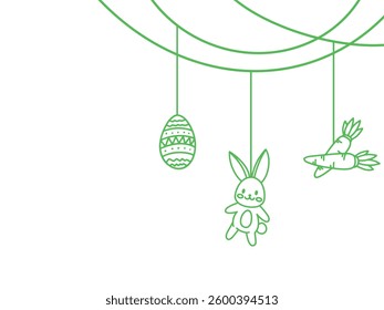 Hanging Decoration Easter Egg Line Art