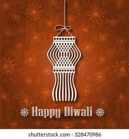 Hanging Diwali Kandil on Grunge Background