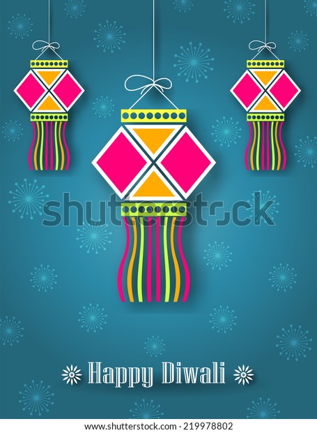 Hanging Diwali Lamp Kandil Diwali Festival Stock Vector (Royalty Free ...