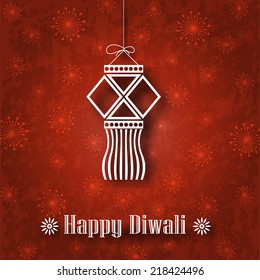 Hanging Diwali Lamp (Kandil) on Grunge Background