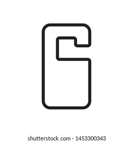 Hanging door tag icon vector