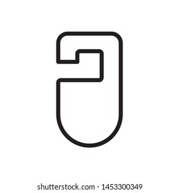 Hanging door tag icon vector