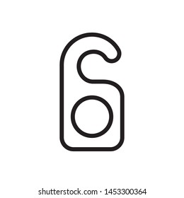 Hanging door tag icon vector