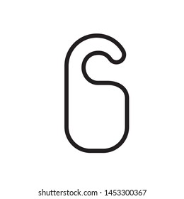 Hanging door tag icon vector